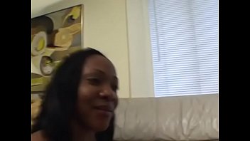 Rare piece of dark meat in sexual black lingerie Adina Jewel is not agaist to feel jizz covering her face after nasty intercourse with well hung ebony stud