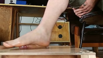 Big cumshot with male bare feet footjob HD