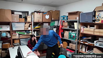 Two Guards Groping Inappropiately to Horny Teen Thief - Teenrobbers.com