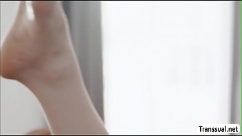 TS Ella visits Stepdads house to fuck