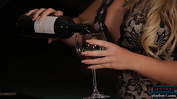 Huge tits blonde teen babe Tahlia Paris solo striptease softcore porn