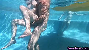 Stunning trannies Korra Del Rio, Khloe Kay, Aubrey Kate and, Shiri Allwood banged in fantastic Trans Pool Party! The girls get fucked by the pool!