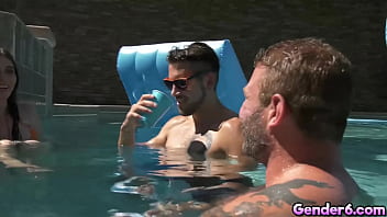 Stunning trannies Korra Del Rio, Khloe Kay, Aubrey Kate and, Shiri Allwood banged in fantastic Trans Pool Party! The girls get fucked by the pool!