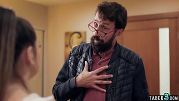 Shy teen Athena Faris pressured into rough fuck by sinister host