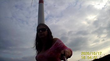 I flash my breasts in an industrial park