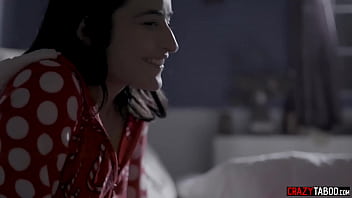 Perverted stepdaddy fucks his MILF wife and teen stepdaughter