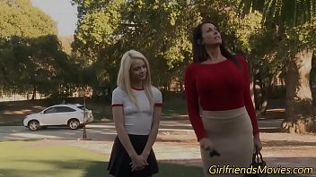 Busty milf masturbates as she gets rimmed