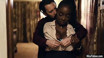 Curved black MILF Osa Lovely fucked by perverted guy after cock sucking