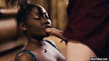 Curved black MILF Osa Lovely fucked by perverted guy after cock sucking