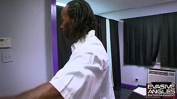 EVASIVE ANGLES Lady Finesse and Paris Sweetz have been desperate to get this huge chocolate dildo up each others&#039_ big holes since they met out on the street.