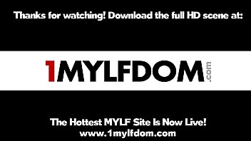 Busty milf makes the youg stud worship her juicy milf pussy