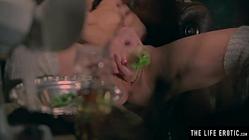 Petite kinky beauty fucks her tight pussy with a huge vegetable