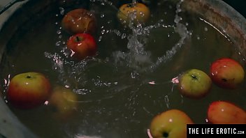 Petite kinky beauty fucks her tight pussy with a huge vegetable