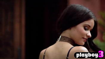 Slim latina babe Salena Storm enjoys photo session and striptease