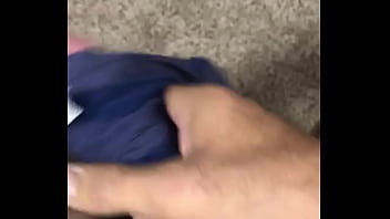 SIL dirty panties out of overnight b. after using her razor to shave cock when she stayed over