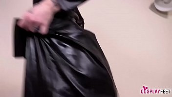 Horny nun takes pantyhose off and you to wank