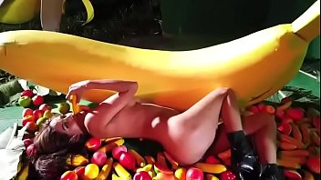 Poonam pandey rides a banana