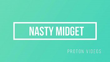 Nasty midget on cowgirl position