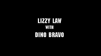 Horny honey Lizzy Law blows Dino Bravo&#039_s hot cock in room
