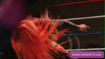 Sexy four lesbian sluts Aiden Ashley, Ana Foxxx, Whitney Wright, Brandi Mae eating each others pussy in the wrestling ring