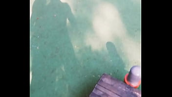 Boys blowjob on the workout area in a public park