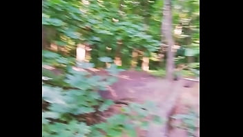 Boys blowjob on the workout area in a public park