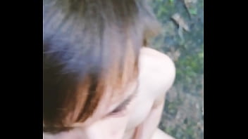 Boys blowjob on the workout area in a public park