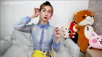 ABC029 Petite erotic secretary Abby Kitty in sexy stockings ,high heels masturbation and cumshot ,semen d.