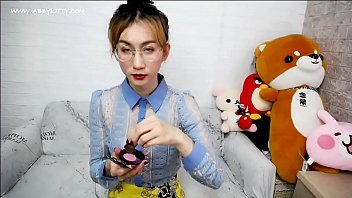 ABC029 Petite erotic secretary Abby Kitty in sexy stockings ,high heels masturbation and cumshot ,semen d.