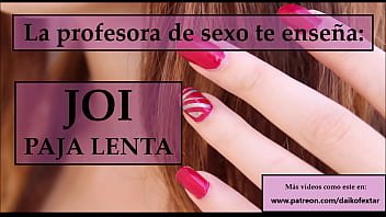 Sigue las intrucciones de la profesora para masturbarte. JOI.