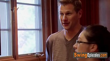 Sensual vibes in a room full of kinky swingers having a softcore orgy.