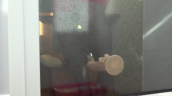 Slim milf masturbates outside the window. Juicy butt doggy style and foot fetish in stockings.