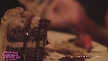 Sabrina Sabrok sucking dick getting fucked and cum in mouth