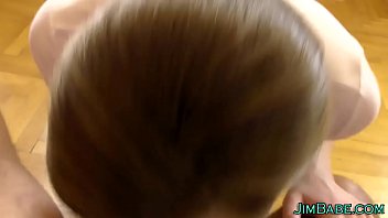 Flat chested teen amateur sucks big dick