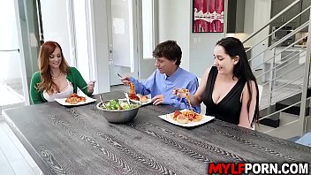 Hot MILF Dani Jensen finally meet her dauthers new boyfriend and she likes him.She decided to seduce him then started a quick sex with at the kitchen.