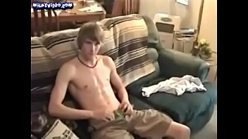 Fresh blond 18yr jerking off and cumshot