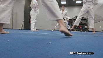 Foursome after karate with the master