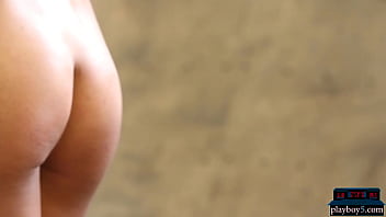 Exotic latina and asian Playboy models teasing striptease