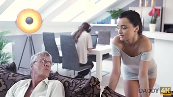 DADDY4K. Hottie wants to go for a walk but sucks old dick instead