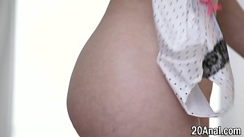 Little babe gets anally pounded and rubs cunt