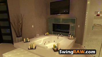 Slutty wifes are going wild tonight in a steamy softcore swinger orgy.