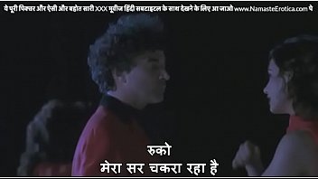Hot babe meets stranger at party who fucks her creamy ass in toilet with HINDI subtitles by Namaste Erotica dot com