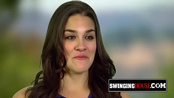 Softcore sex in the shower with a horny swinger brunette wife.