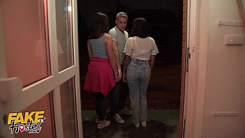 Fake Hostel Threesome with curvy big ass horny Latina girls