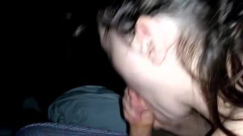 Prostitute eagerly sucks penis