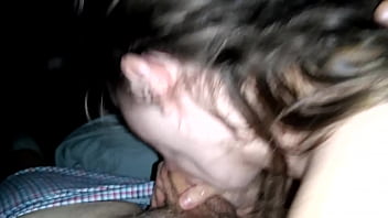 Prostitute eagerly sucks penis