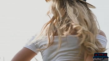 Indian MILF model stripteasing outdoor and plays with a hose