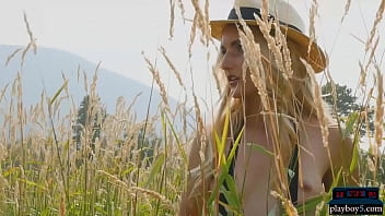 Indian MILF model stripteasing outdoor and plays with a hose