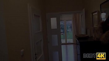 DEBT4k. Collector can close debts if redhead with belly will undress