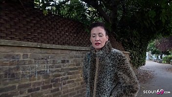 GERMAN SCOUT - SKINNY REDHEAD MATURE SCARLETT TALK TO FUCK AT STREET CASTING